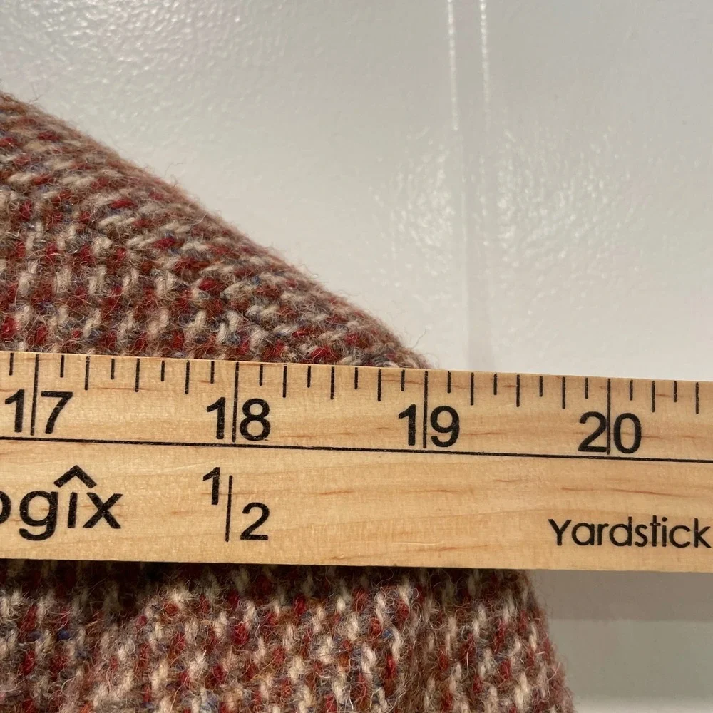 Richard Bennett Men Custom Tailored Houndstooth Blazer Brown Wool Sport Coat USA
